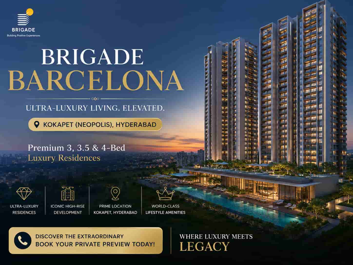 Brigade Barcelona Hyderabad Ultra-Luxury High-Rise