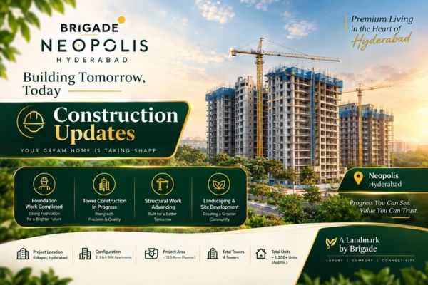 Brigade Neopolis Hyderabad construction progress updates
