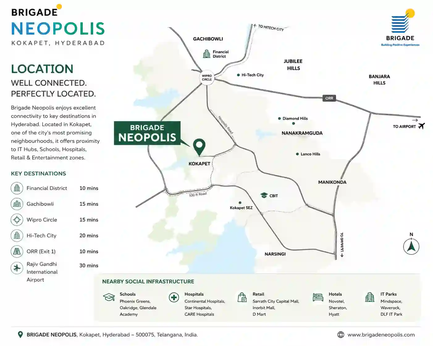 Brigade Neopolis Location Map View