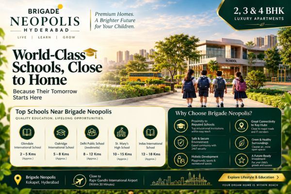 Schools near Brigade Neopolis in Kokapet