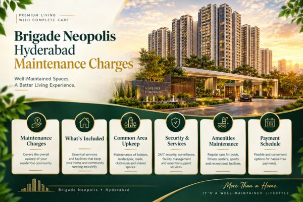 Brigade Neopolis Hyderabad maintenance charges and monthly cost analysis