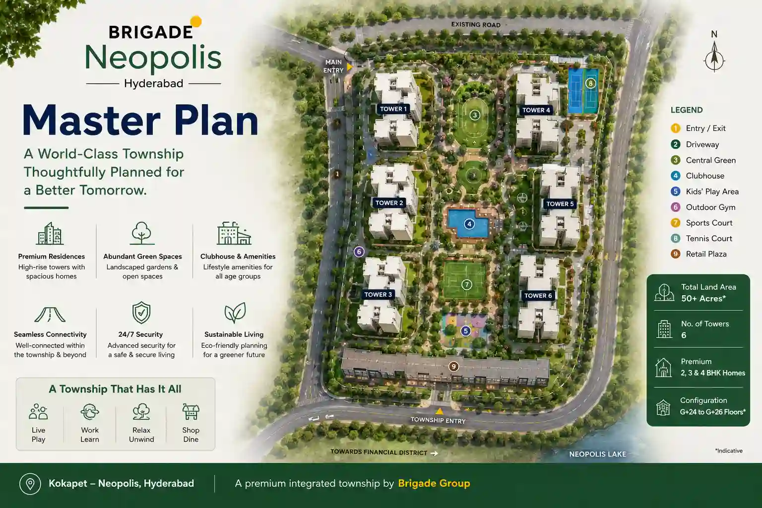 Brigade Neopolis Kokapet Master Plan Layout