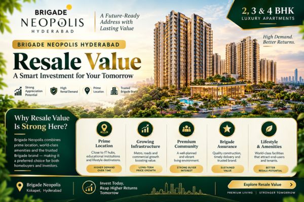 Brigade Neopolis Hyderabad resale value and appreciation analysis